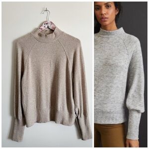Anthropologie Beige and Gray Turtleneck Sweaters